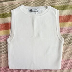Zara White Tank Top